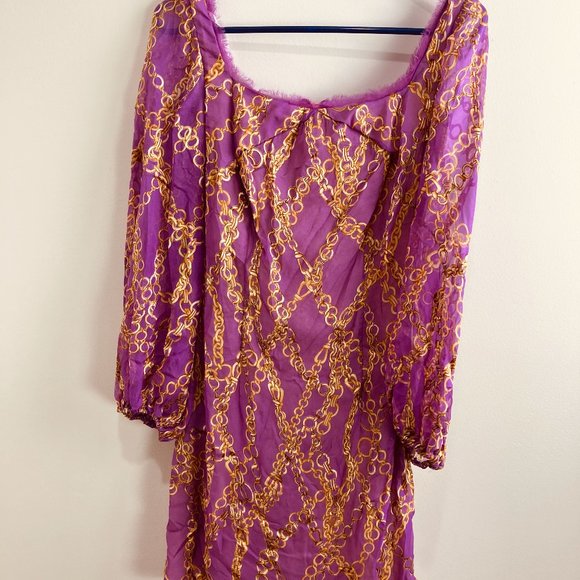 Christina Makowsky Purple Chains Dress - Picture 2 of 8
